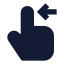 Swipeleft icon with solid sharp style