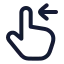 Swipeleft icon with stroke rounded style
