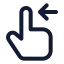 Swipeleft icon with stroke standard style