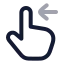 Swipeleft icon with twotone rounded style
