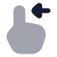 Swipeleft icon with bulk rounded style