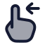 Swipeleft icon with duotone rounded style