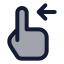 Swipeleft icon with duotone standard style