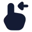 Swipeleft icon with solid rounded style