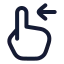Swipeleft icon with stroke rounded style