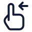 Swipeleft icon with stroke standard style