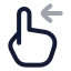 Swipeleft icon with twotone rounded style