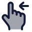 Swipeleft icon with duotone rounded style