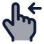 Swipeleft icon with duotone standard style