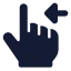 Swipeleft icon with solid standard style