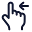 Swipeleft icon with stroke rounded style