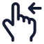 Swipeleft icon with stroke standard style