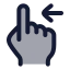 Swipeleft icon with duotone rounded style