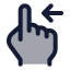 Swipeleft icon with duotone standard style