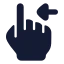 Swipeleft icon with solid rounded style