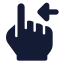 Swipeleft icon with solid standard style
