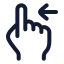 Swipeleft icon with stroke rounded style