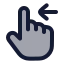 Swipeleft icon with duotone rounded style