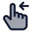 Swipeleft icon with duotone standard style