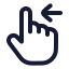 Swipeleft icon with stroke rounded style