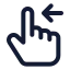Swipeleft icon with stroke standard style