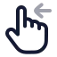 Swipeleft icon with twotone rounded style