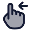 Swipeleft icon with duotone rounded style