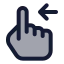 Swipeleft icon with duotone standard style