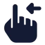 Swipeleft icon with solid standard style