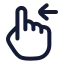 Swipeleft icon with stroke rounded style