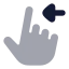 Swipeleft icon with bulk rounded style