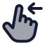 Swipeleft icon with duotone rounded style