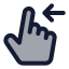 Swipeleft icon with duotone standard style