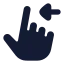 Swipeleft icon with solid rounded style