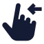 Swipeleft icon with solid sharp style