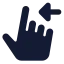 Swipeleft icon with solid standard style