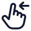 Swipeleft icon with stroke rounded style