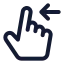 Swipeleft icon with stroke standard style