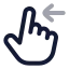 Swipeleft icon with twotone rounded style