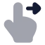 Swiperight icon with bulk rounded style