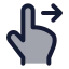 Swiperight icon with duotone standard style