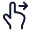 Swiperight icon with stroke standard style