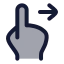 Swiperight icon with duotone rounded style
