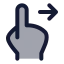 Swiperight icon with duotone standard style