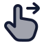 Swiperight icon with duotone rounded style