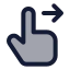 Swiperight icon with duotone standard style