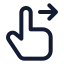 Swiperight icon with stroke standard style