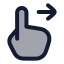 Swiperight icon with duotone rounded style