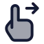 Swiperight icon with duotone standard style