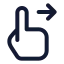 Swiperight icon with stroke standard style